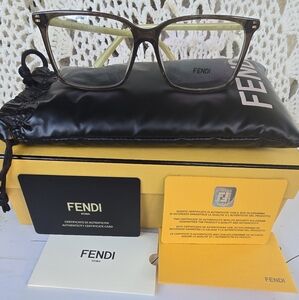 Fendi Brown  Glasses with Rectangular Lenses